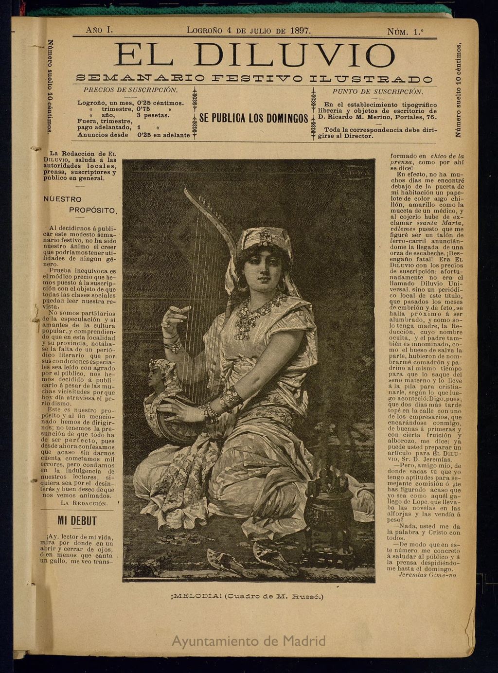 Miniatura de El Diluvio : semanario festivo ilustrado del 4 de julio de 1897