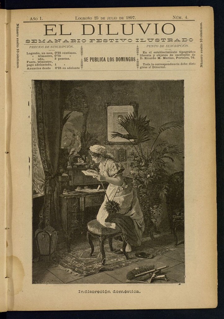 Miniatura de El Diluvio : semanario festivo ilustrado del 25 de julio de 1897