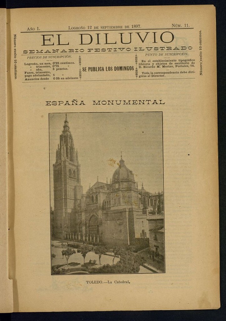 Miniatura de El Diluvio : semanario festivo ilustrado del 12 de septiembre de 1897