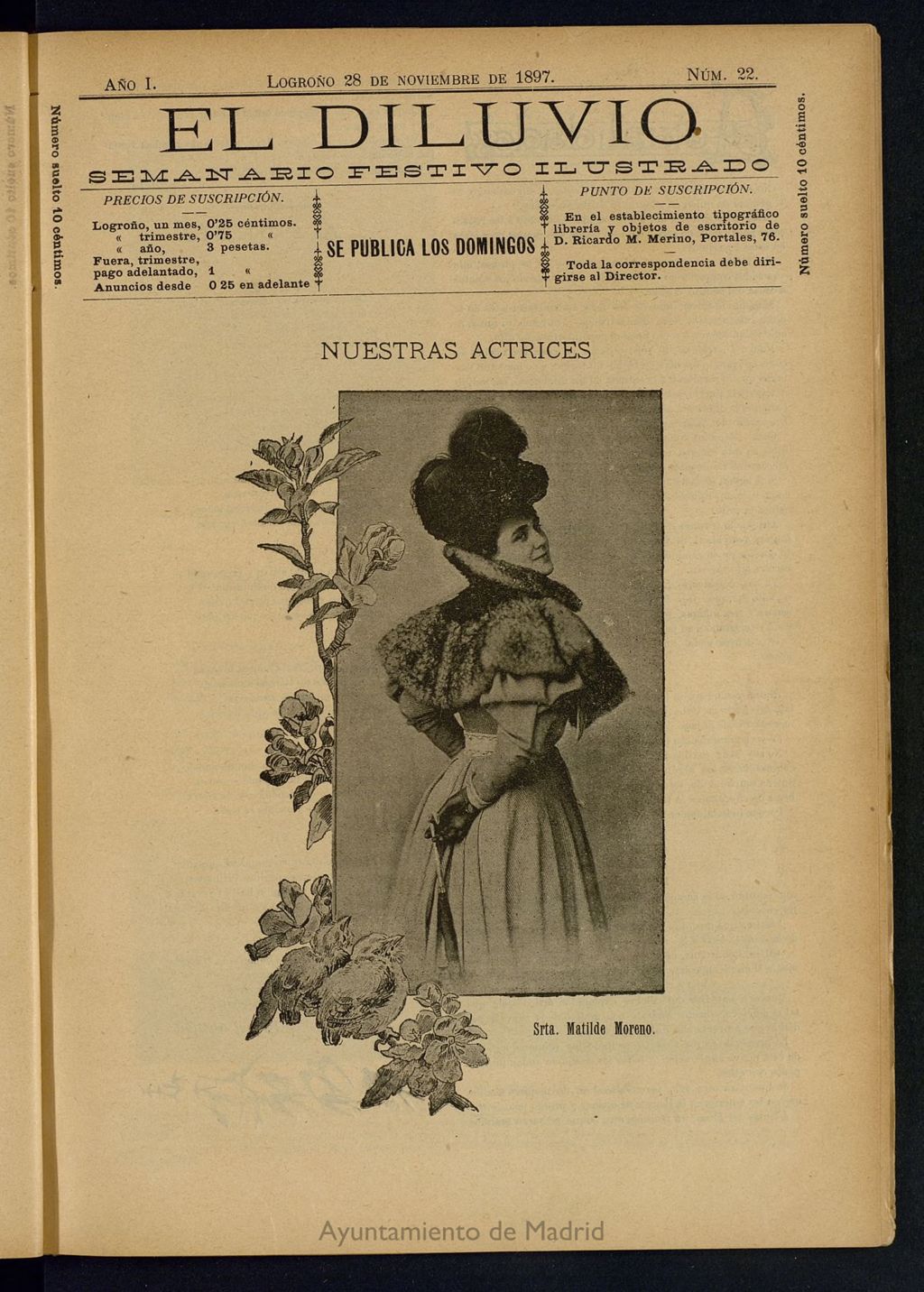 Miniatura de El Diluvio : semanario festivo ilustrado del 28 de noviembre de 1897