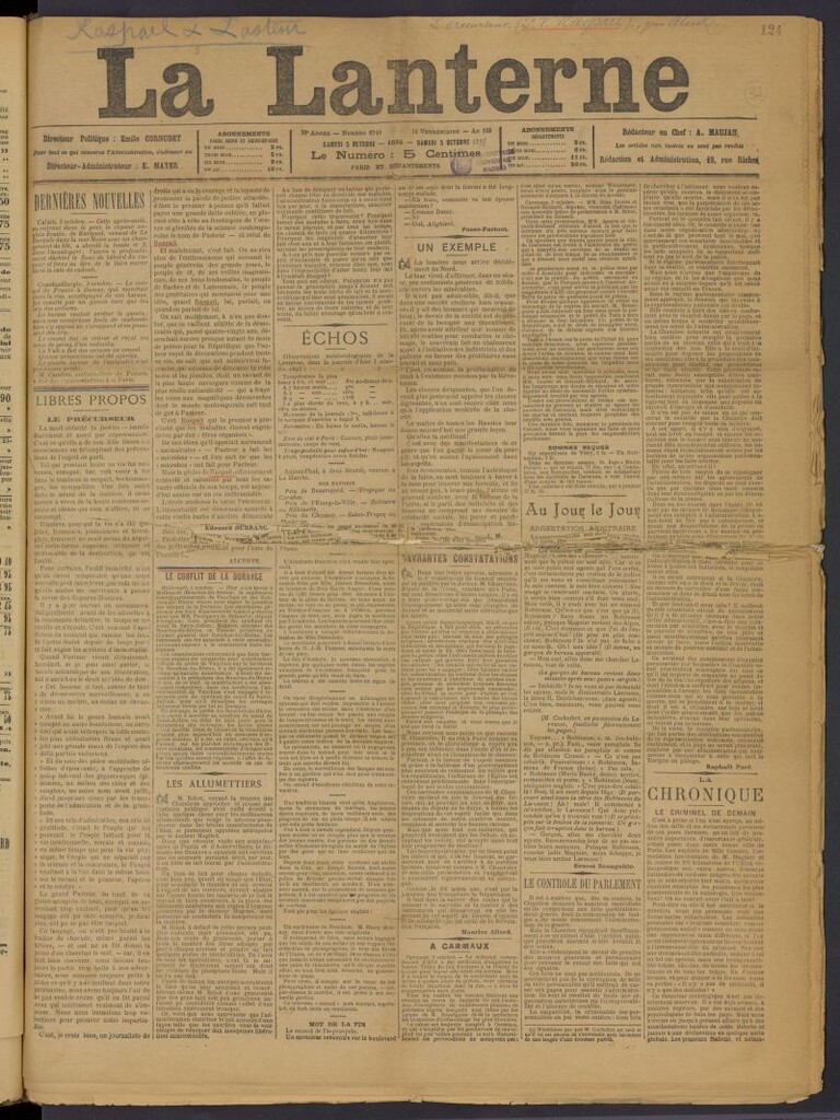 Miniatura de La Lanterne (Paris, 1877)
