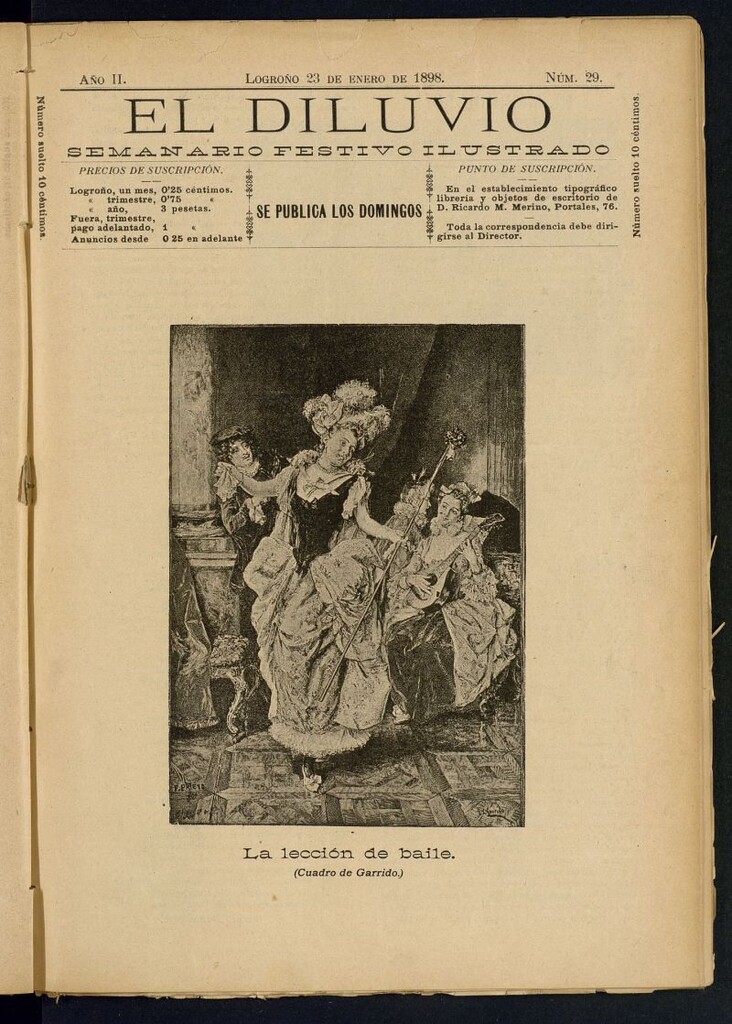 Miniatura de El Diluvio : semanario festivo ilustrado del 23 de enero de 1898