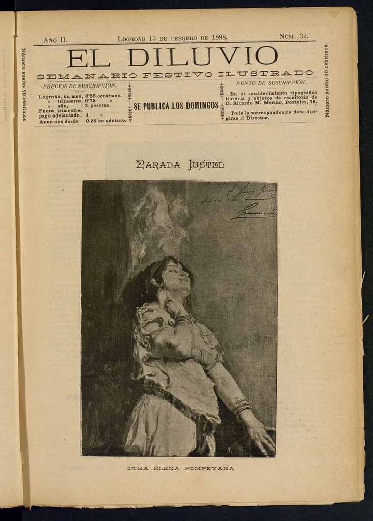 Miniatura de El Diluvio : semanario festivo ilustrado del 13 de febrero de 1898