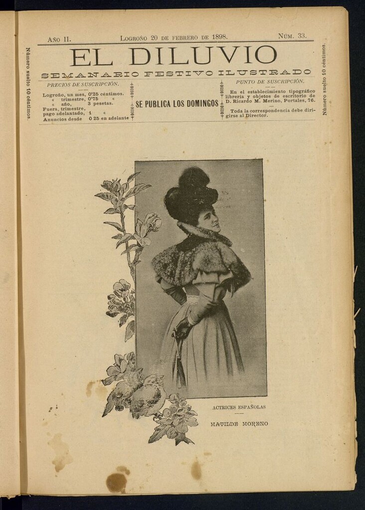 Miniatura de El Diluvio : semanario festivo ilustrado del 20 de febrero de 1898