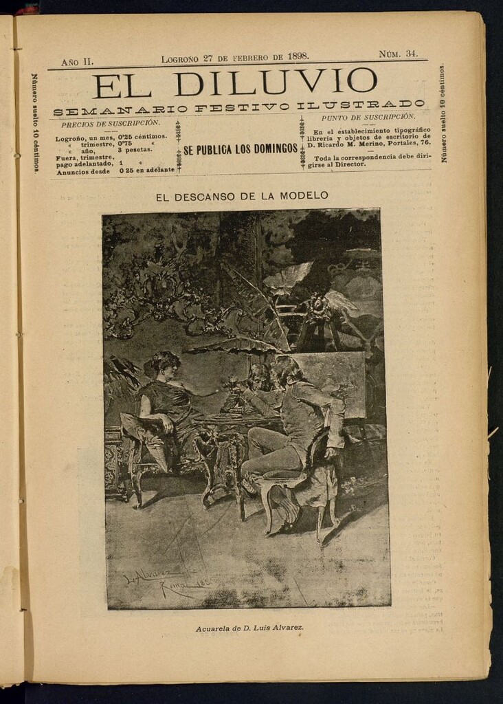 Miniatura de El Diluvio : semanario festivo ilustrado del 27 de febrero de 1898