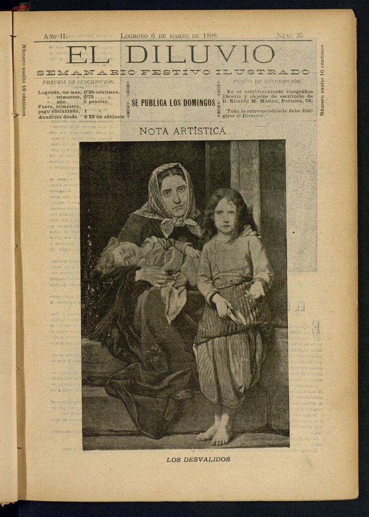 Miniatura de El Diluvio : semanario festivo ilustrado del 6 de marzo de 1898