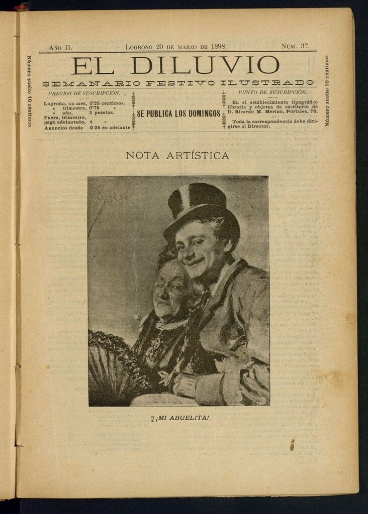 Miniatura de El Diluvio : semanario festivo ilustrado del 20 de marzo de 1898