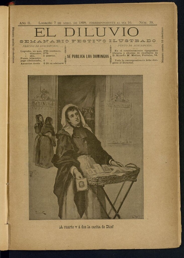 Miniatura de El Diluvio : semanario festivo ilustrado del 7 de abril de 1898