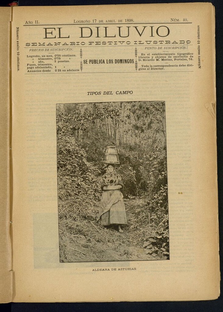 Miniatura de El Diluvio : semanario festivo ilustrado del 17 de abril de 1898