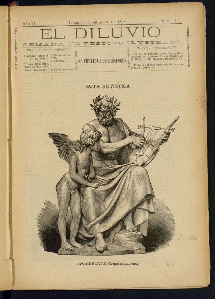 Miniatura de El Diluvio : semanario festivo ilustrado del 24 de abril de 1898