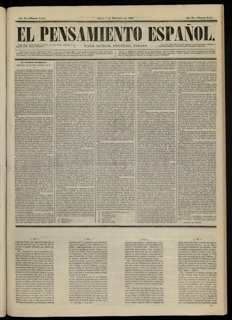 Miniatura de El Pensamiento Español del 3 de septiembre de 1868, nº 2651