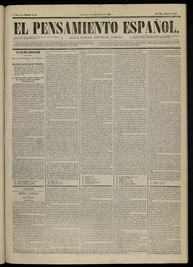 Miniatura de El Pensamiento Español del 21 de septiembre de 1868, nº 2665