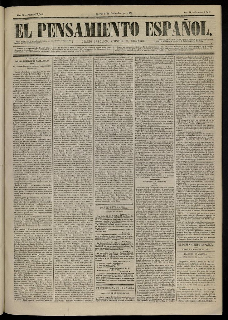Miniatura de El Pensamiento Español del 5 de noviembre de 1868, nº 2702
