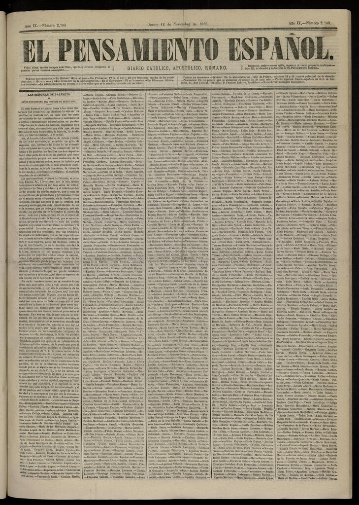 Miniatura de El Pensamiento Español del 12 de noviembre de 1868, nº 2708