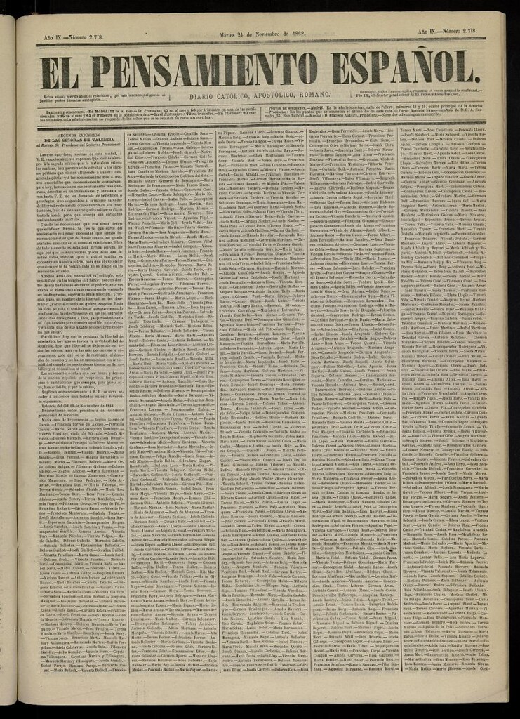 Miniatura de El Pensamiento Español del 24 de noviembre de 1868, nº 2718