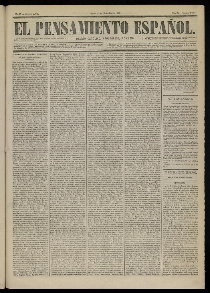 Miniatura de El Pensamiento Españoldel 17 de diciembre de 1868, nº 2737