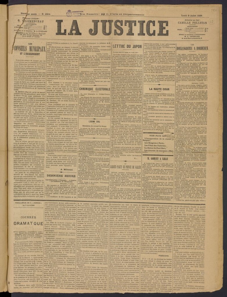 Miniatura de La Justice (Paris, 1889)