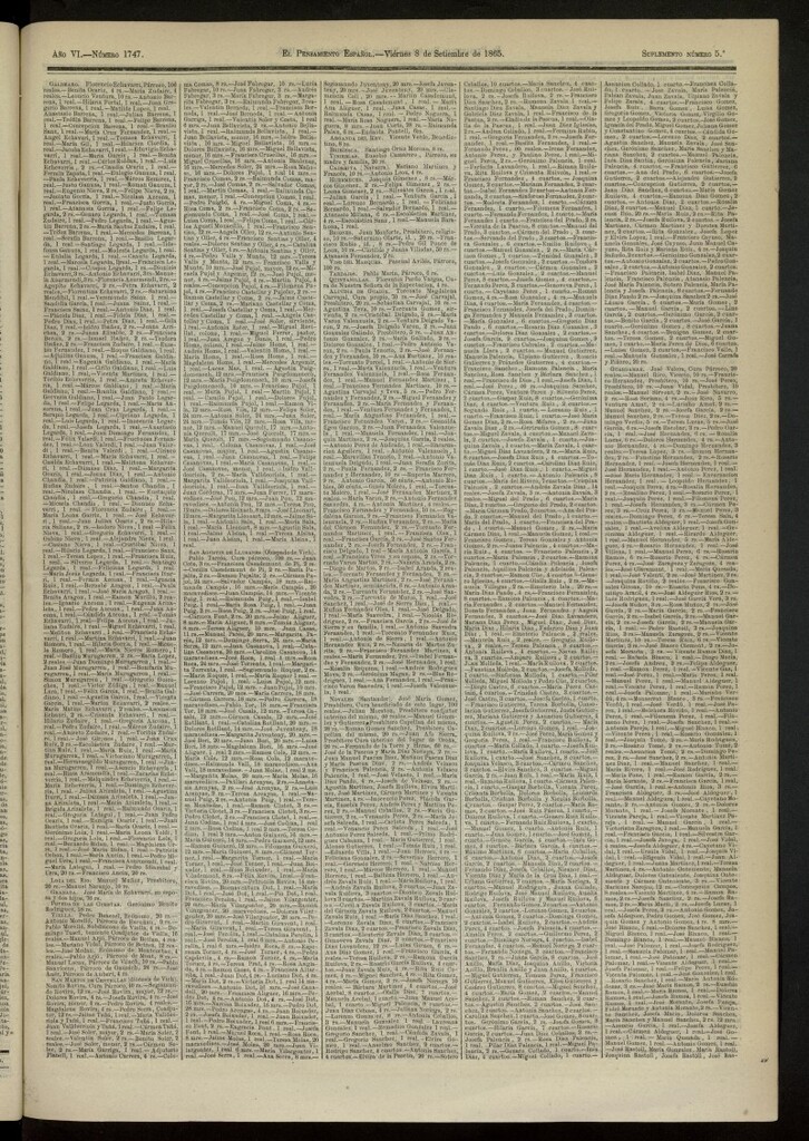 Miniatura de El Pensamiento Español : suplemento nº 5 del nº 1747 de 8 de septiembre de 1865