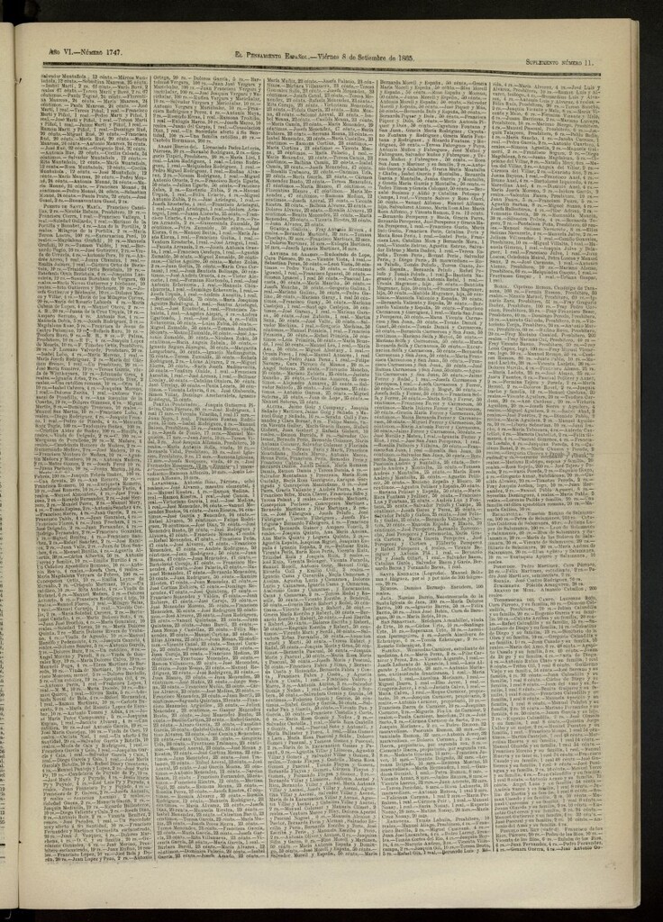 Miniatura de El Pensamiento Español : suplemento nº 11 del nº 1747 de 8 de septiembre de 1865