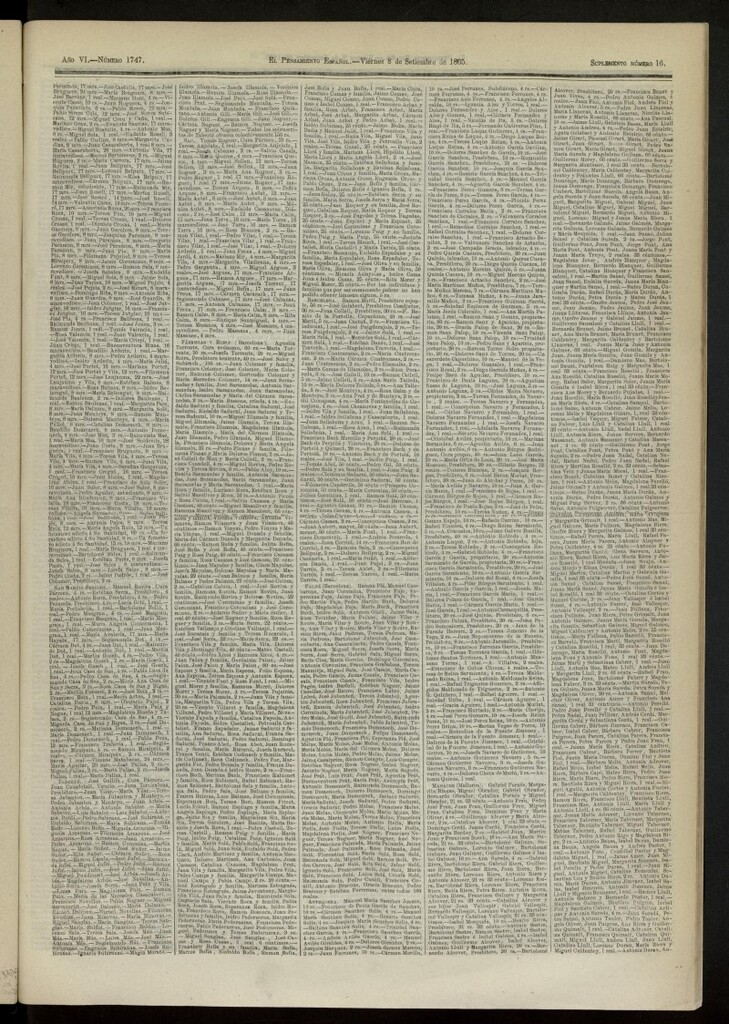 Miniatura de El Pensamiento Español : suplemento nº 16 del nº 1747 de 8 de septiembre de 1865