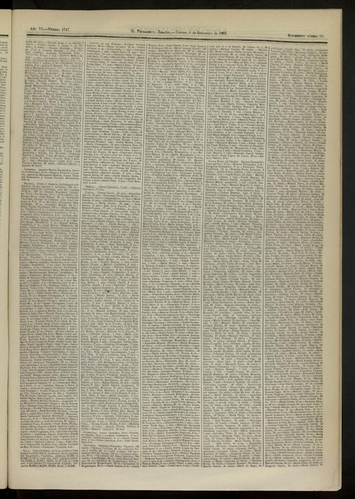 Miniatura de El Pensamiento Español : suplemento nº 19 del nº 1747 de 8 de septiembre de 1865