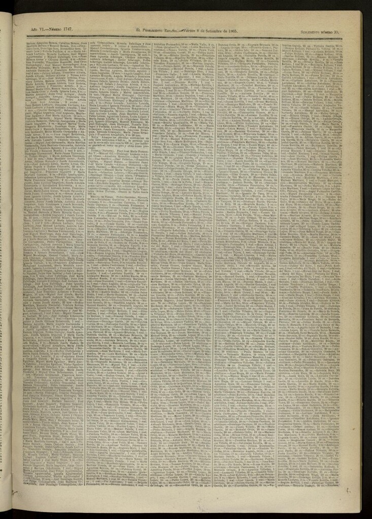 Miniatura de El Pensamiento Español : suplemento nº 30 del nº 1747 del 8 de septiembre de 1865