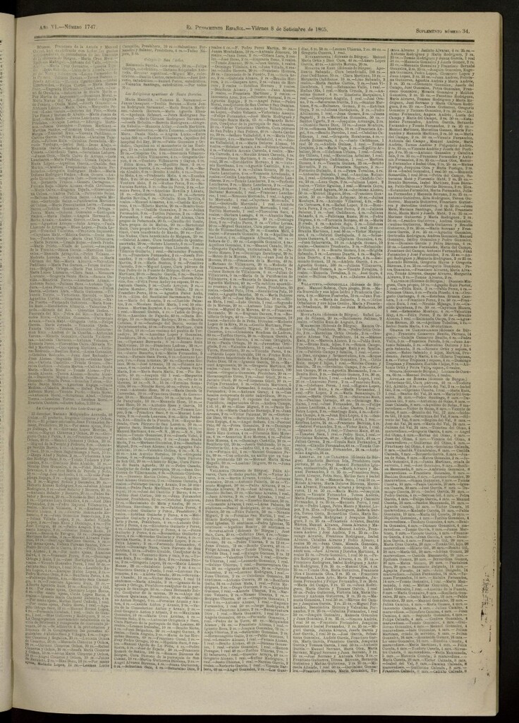 Miniatura de El Pensamiento Español : suplemento nº 34 del nº 1747 del 8 de septiembre de 1865