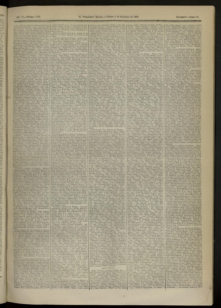 Miniatura de El Pensamiento Español : suplemento nº 35 del nº 1747 del 8 de septiembre de 1865