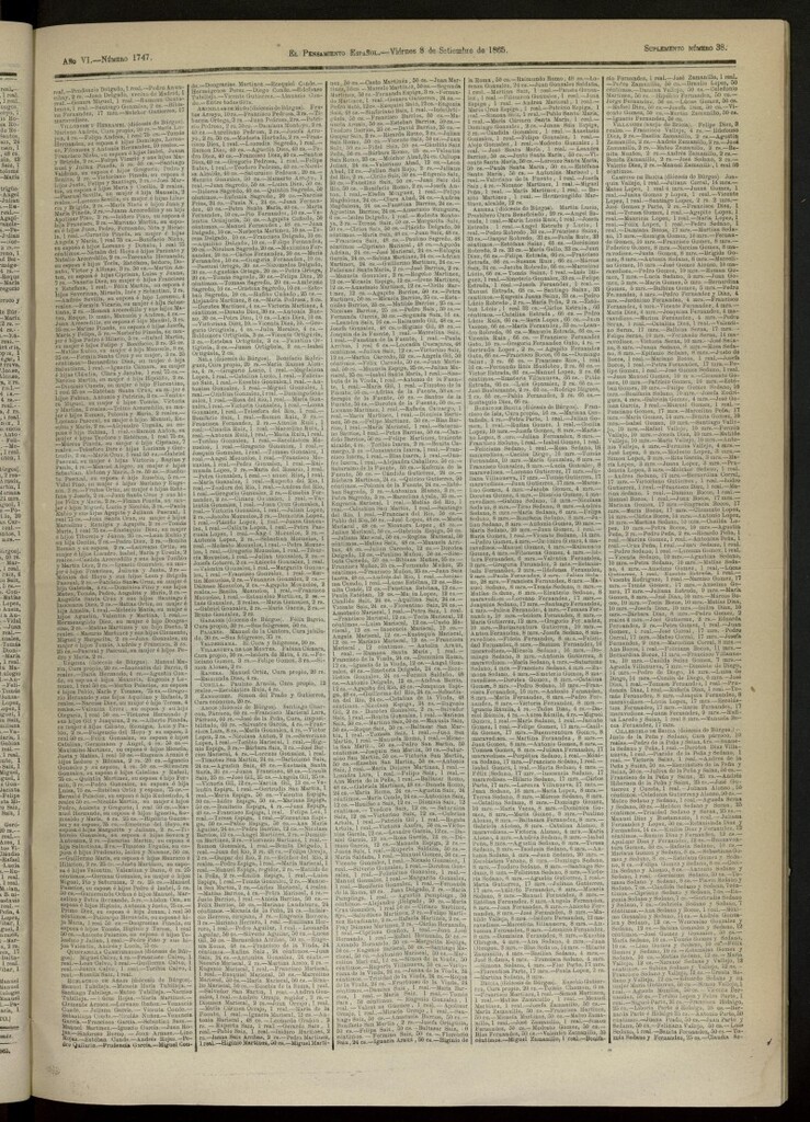 Miniatura de El Pensamiento Español : suplemento nº 38 del nº 1747 del 8 de septiembre de 1865