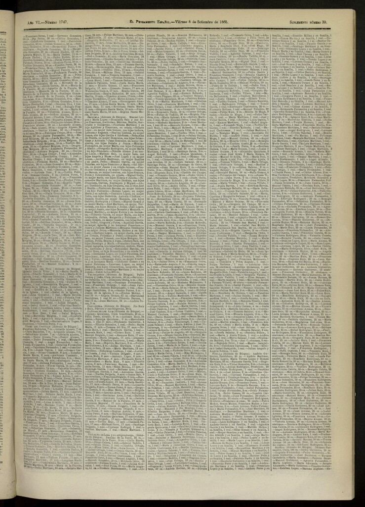 Miniatura de El Pensamiento Español : suplemento nº 39 del nº 1747 del 8 de septiembre de 1865