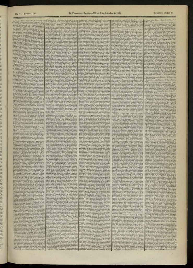 Miniatura de El Pensamiento Español : suplemento nº 40 del nº 1747 del 8 de septiembre de 1865