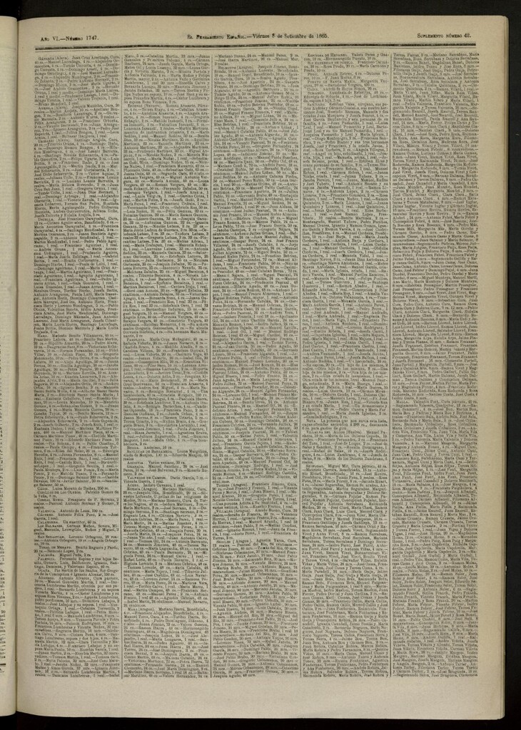 Miniatura de El Pensamiento Español : suplemento nº 42 del nº 1747 del 8 de septiembre de 1865