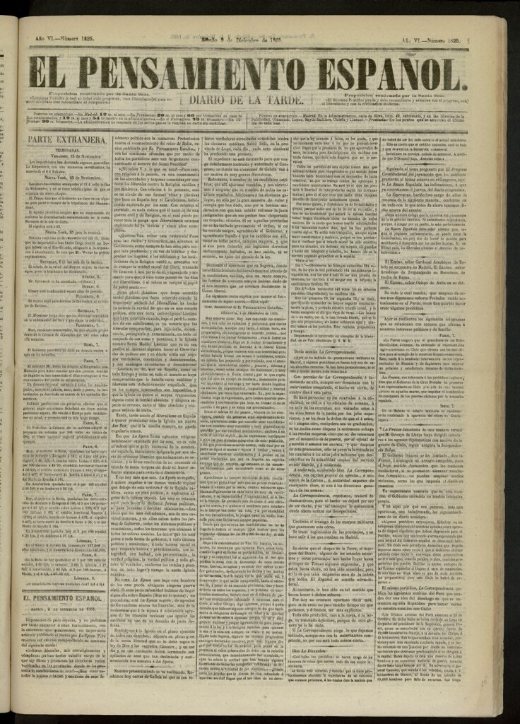 Miniatura de El Pensamiento Español del 9 de diciembre de 1865, nº 1825