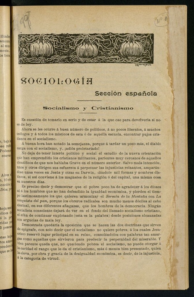 Miniatura de La Revista Blanca : publicación quincenal de sociología, ciencias y artes del 15 de enero de 1899