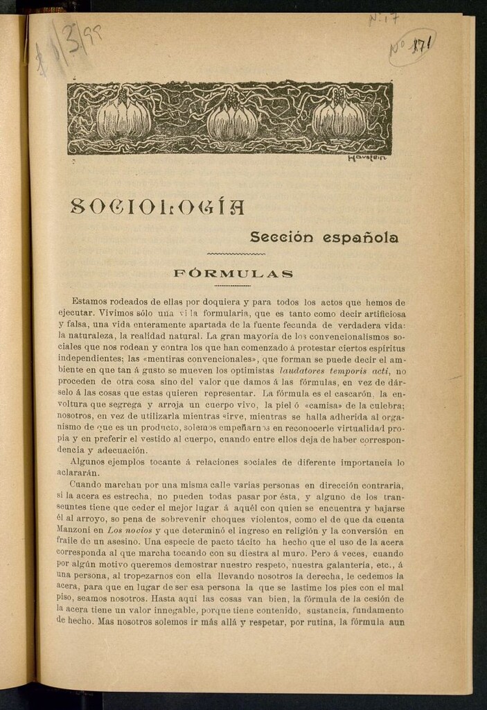Miniatura de La Revista Blanca : publicación quincenal de sociología, ciencias y artes del 1 de marzo de 1899