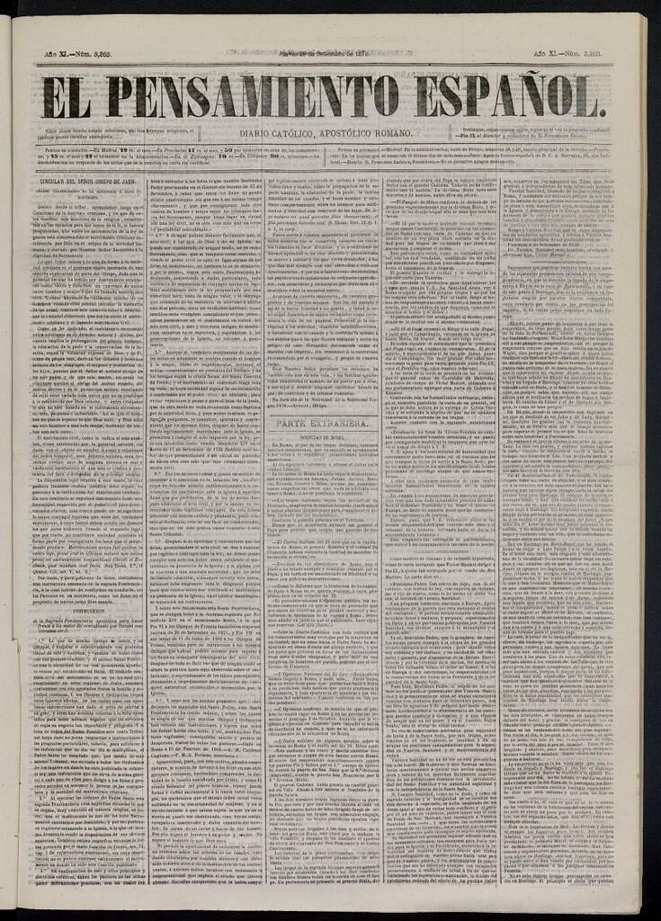 Miniatura de El Pensamiento Español del 29 de septiembre de 1870, nº 3263