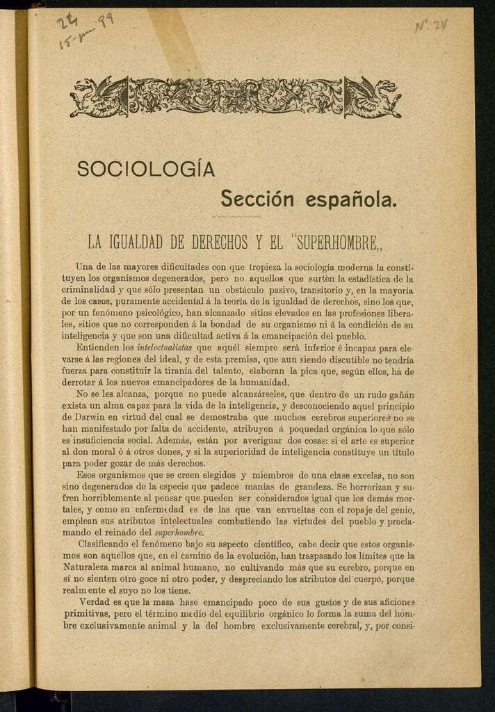 Miniatura de La Revista Blanca : publicación quincenal de sociología, ciencias y artes del 15 de junio de 1899
