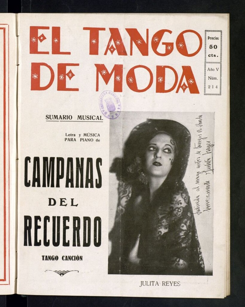 Miniatura de El Tango de Moda : revista popular hispano-americana. Aparece los sábados. Nº 214