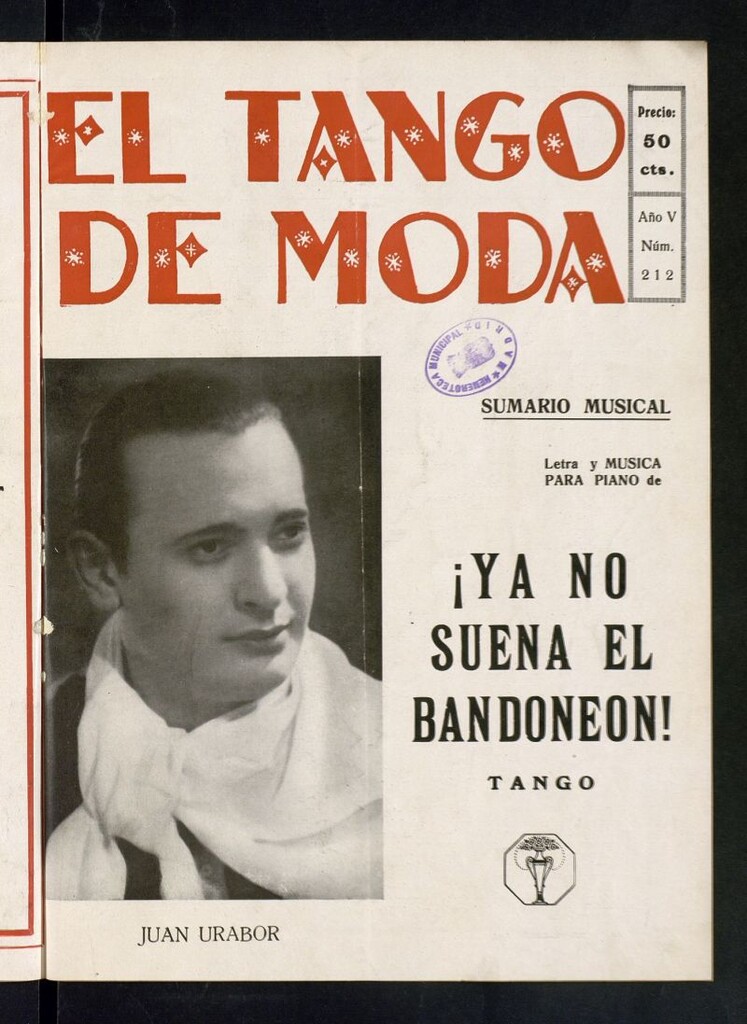 Miniatura de El Tango de Moda : revista popular hispano-americana. Aparece los sábados. Nº 212