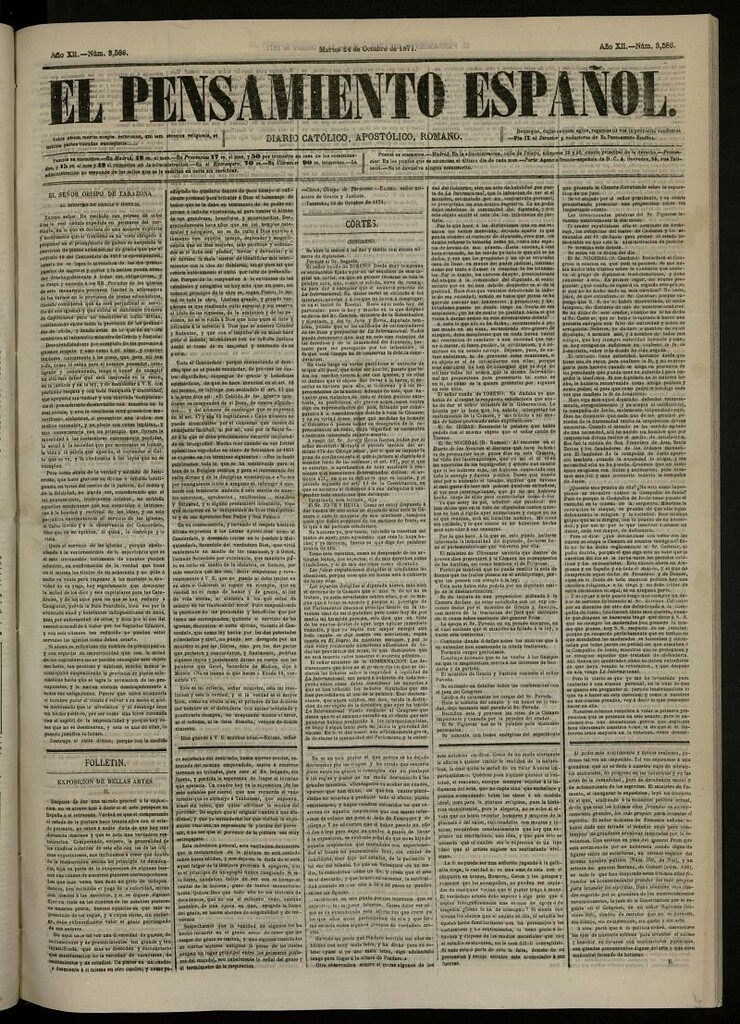 Miniatura de El Pensamiento Español del 24 de octubre de 1871, nº 3586