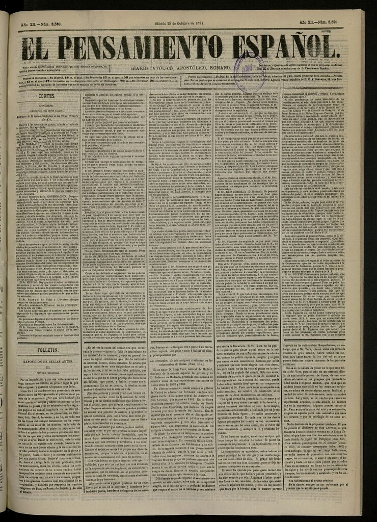 Miniatura de El Pensamiento Español del 28 de octubre de 1871, nº 3590
