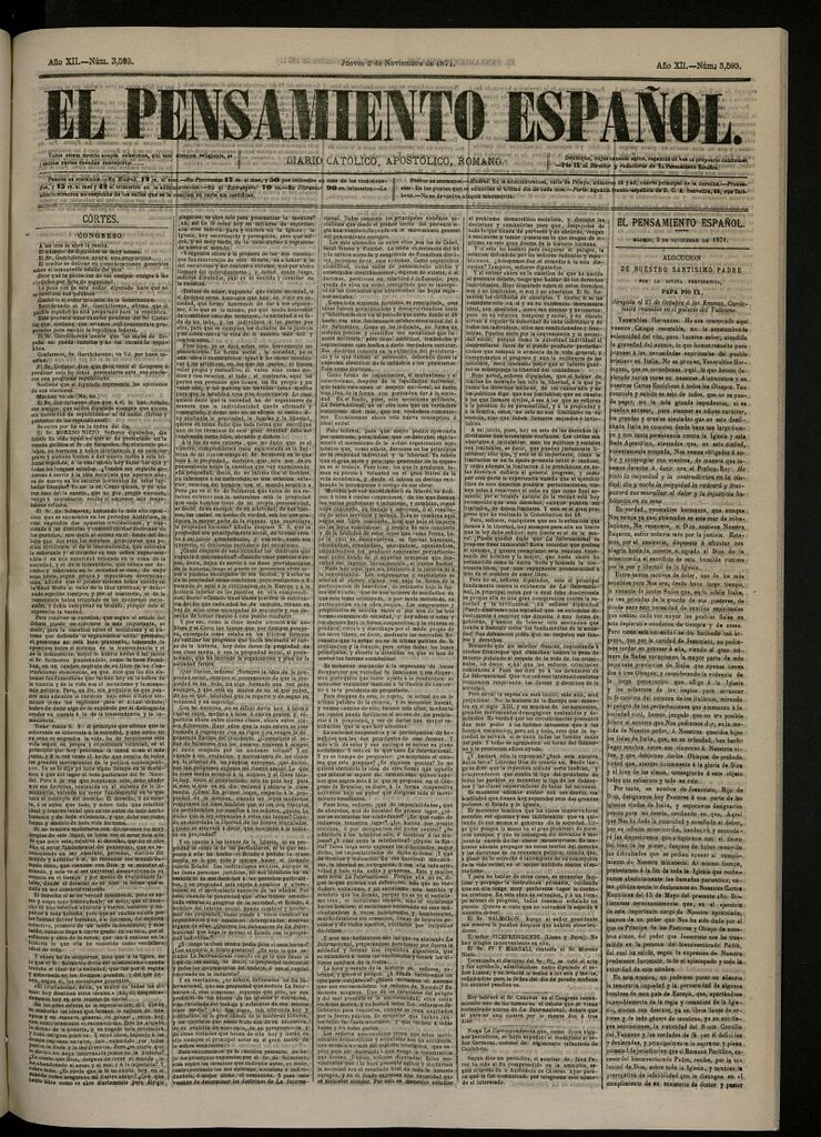 Miniatura de El Pensamiento Español del 2 de noviembre de 1871, nº 3593