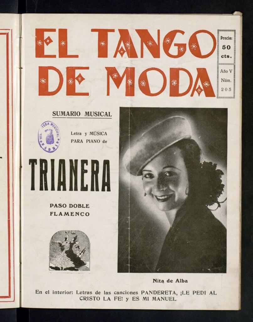 Miniatura de El Tango de Moda : revista popular hispano-americana. Aparece los sábados. Nº 205