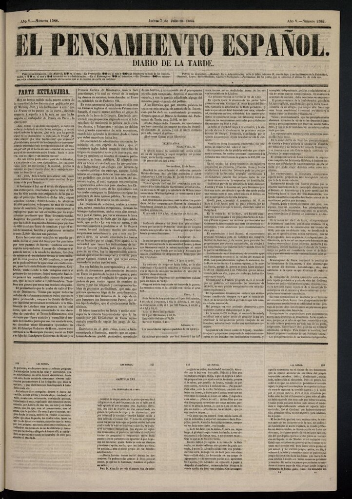 Miniatura de El Pensamiento Español del 7 de julio de 1864, nº 1388