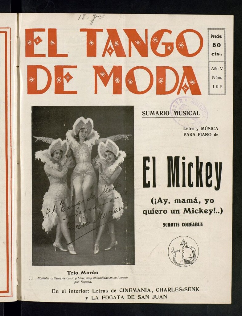 Miniatura de El Tango de Moda : revista popular hispano-americana. Aparece los sábados. Nº 192