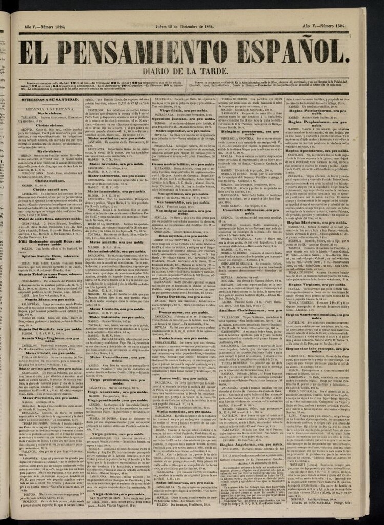 Miniatura de El Pensamiento Español del 15 de diciembre de 1864, nº 1524