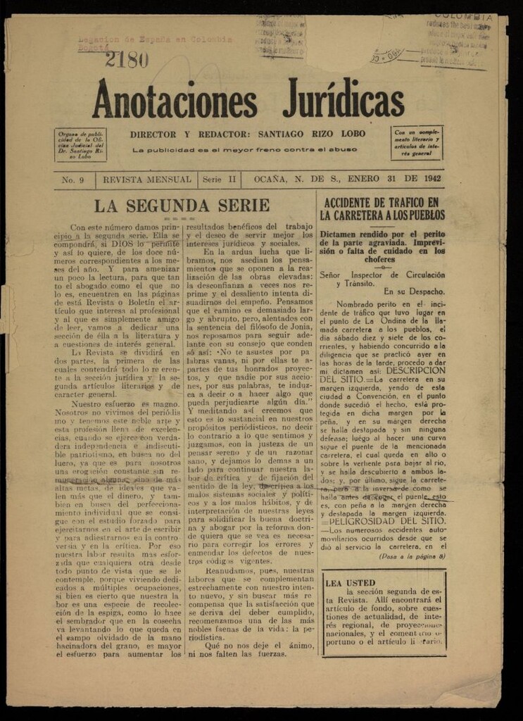 Miniatura de Anotaciones Jurídicas (1942)