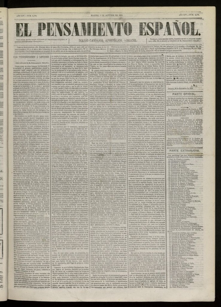 Miniatura de El Pensamiento Español del 7 de octubre de 1873, nº 4174