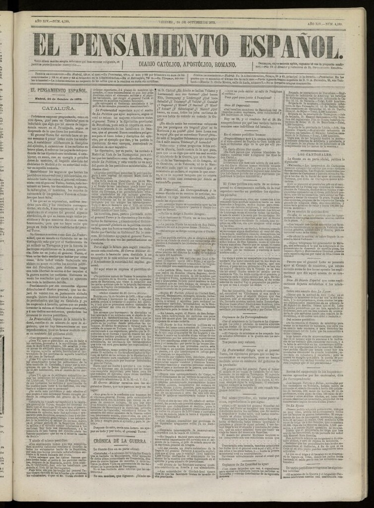 Miniatura de El Pensamiento Español del 24 de octubre de 1873, nº 4189