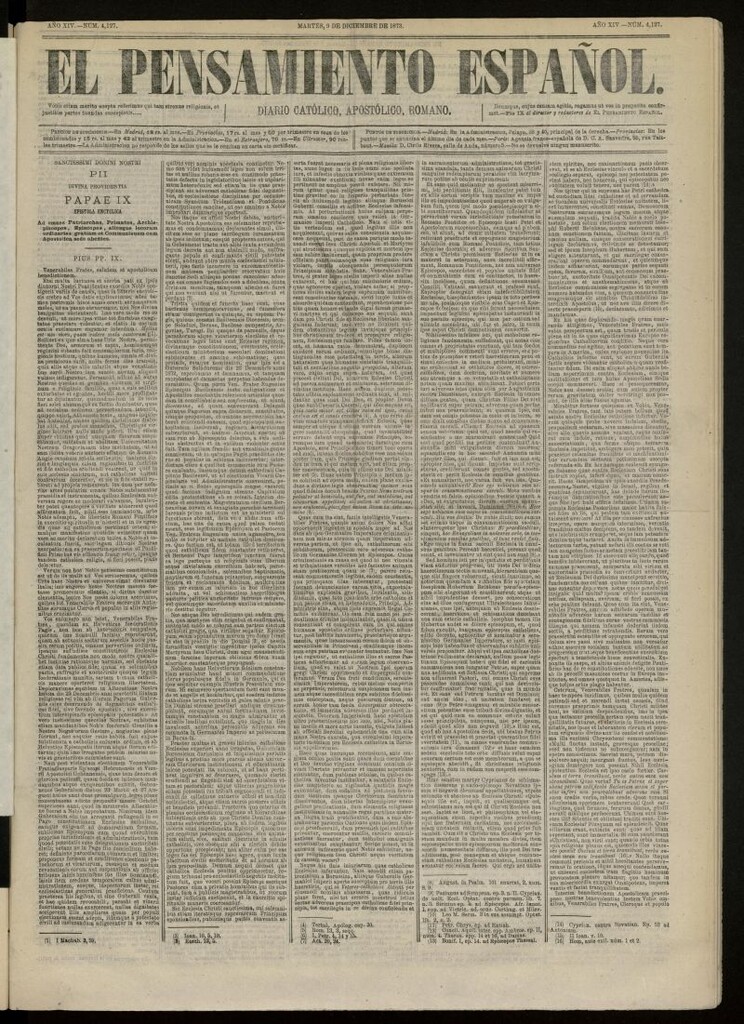 Miniatura de El Pensamiento Español del 9 de diciembre de 1873, nº 4127[sic]